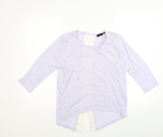 New Look Womens Purple  Knit Pullover Jumper Size 10