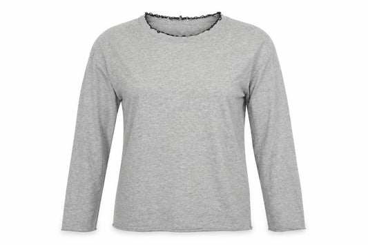 Preworn Womens Grey  Jacquard Pullover Sweatshirt Size M