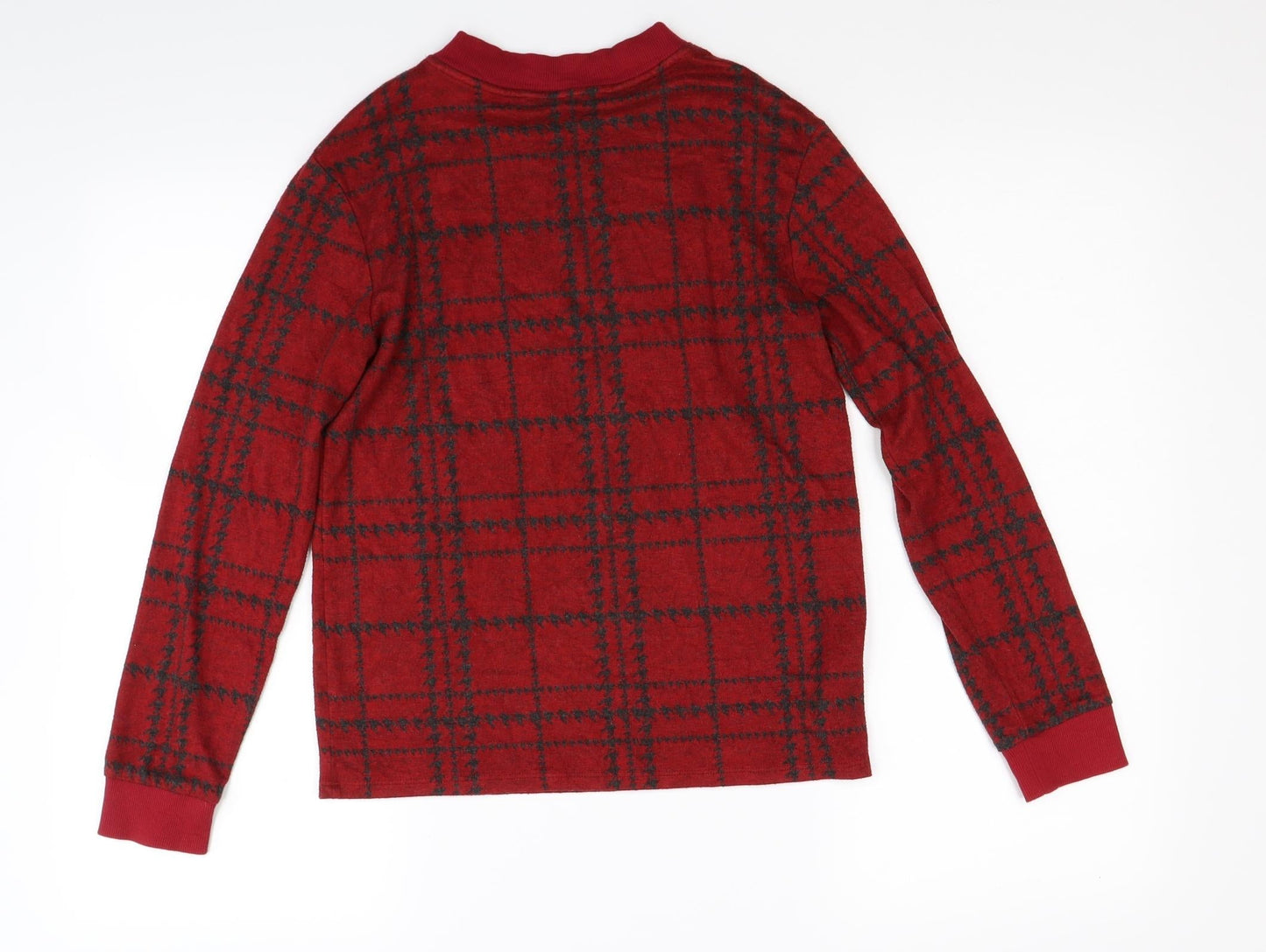 NEXT Womens Red Check  Pullover Sweatshirt Size 6