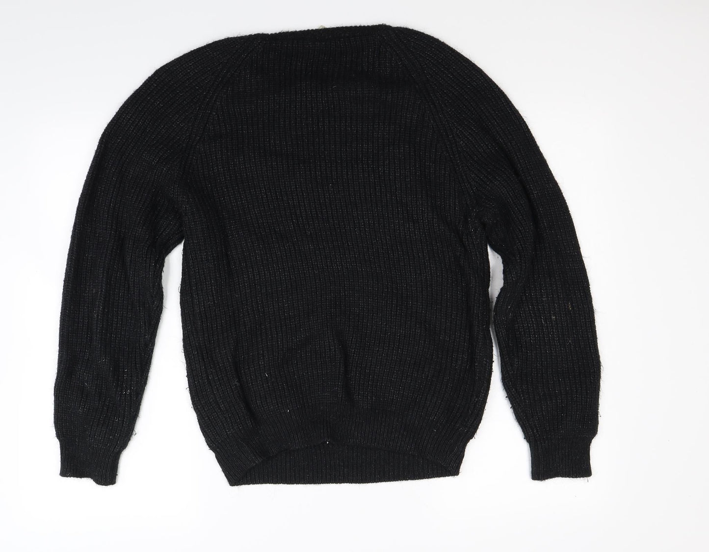 Asdale Womens Black  Knit Pullover Jumper Size 14