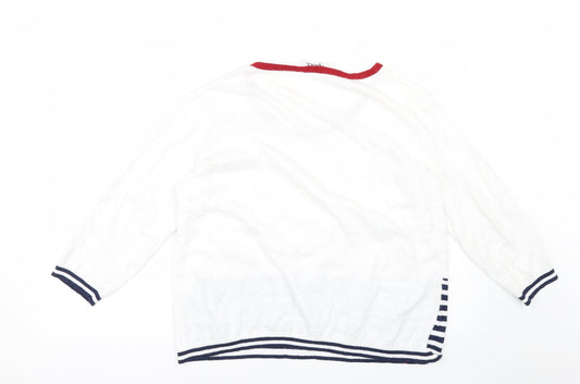 Afibel Womens White   Jersey Blouse Size 20