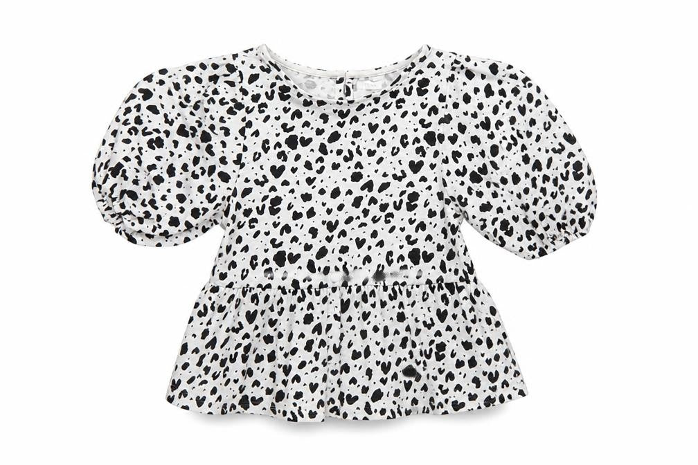 Next Girls White Animal Print  Tunic Blouse Size 10 Years