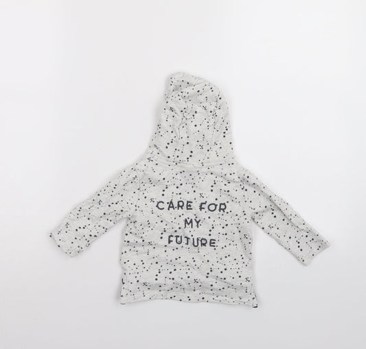 Mini Club Boys Grey Polka Dot  Pullover Jumper Size 3-6 Months  - Hoodie