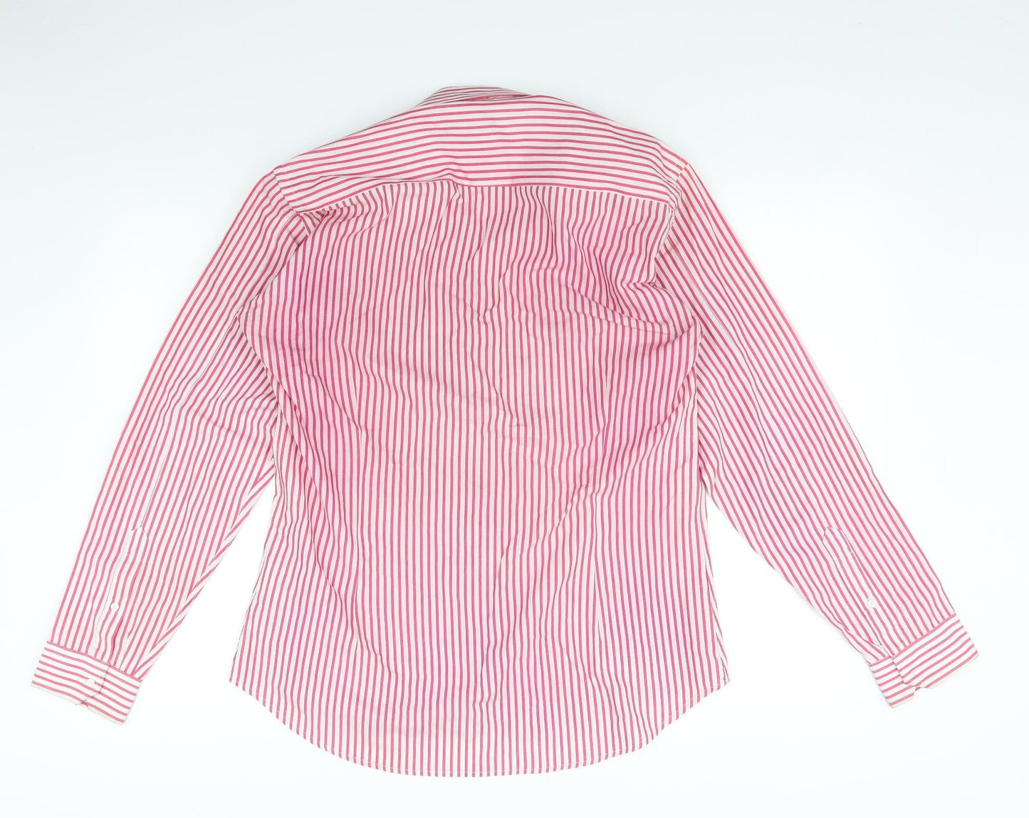 Lambretta Mens Pink Striped   Button-Up Size 15.5