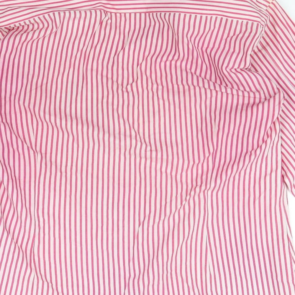 Lambretta Mens Pink Striped   Button-Up Size 15.5