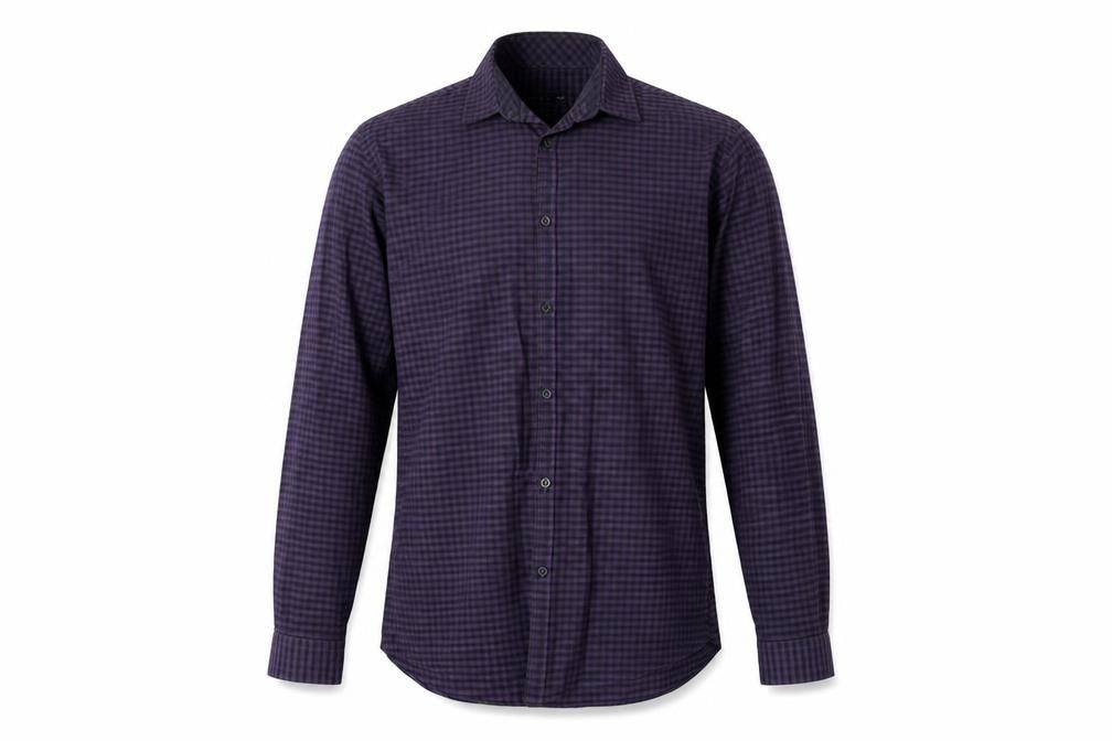 Cedarwood State Mens Purple Check Button-Up Size 15.5