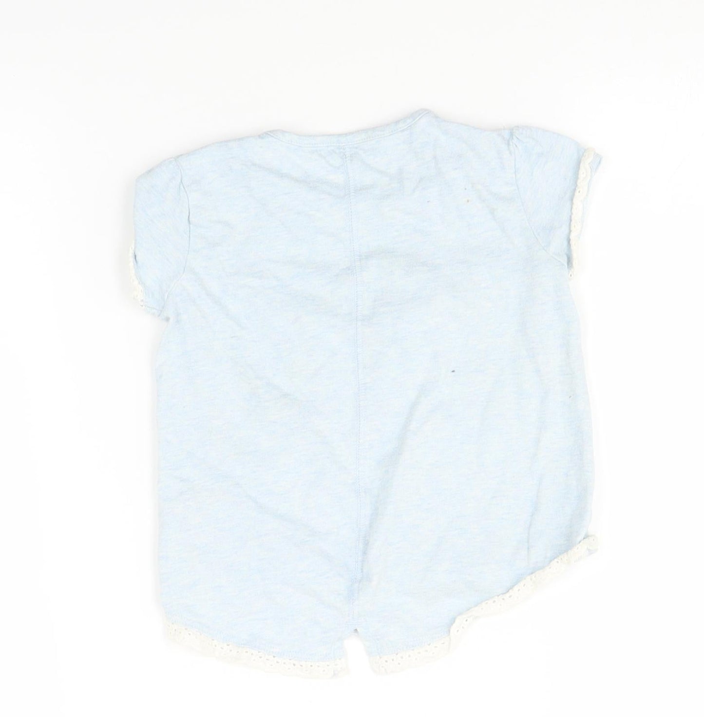 F&F Baby Blue   Basic Blouse Size 12-18 Months  - love heart