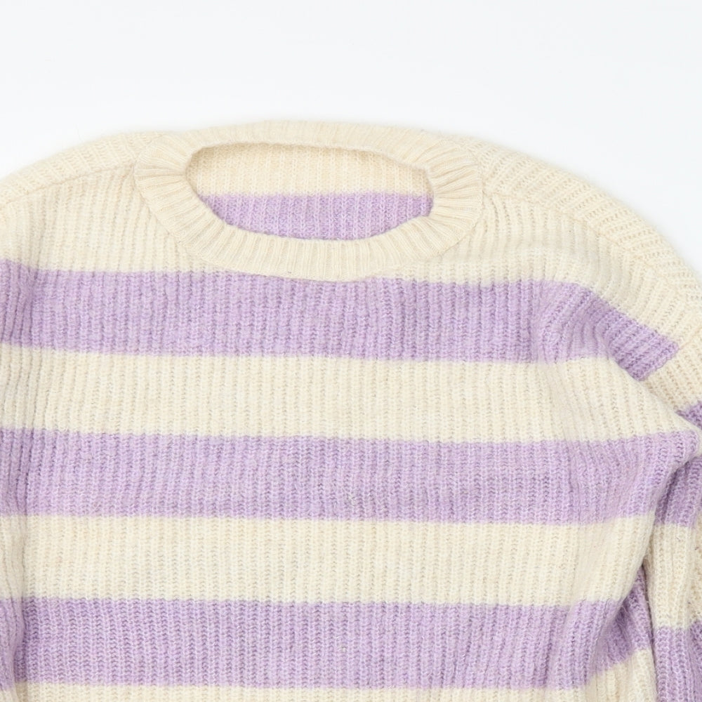 New Look Womens Ivory Striped  Pullover Jumper Size S