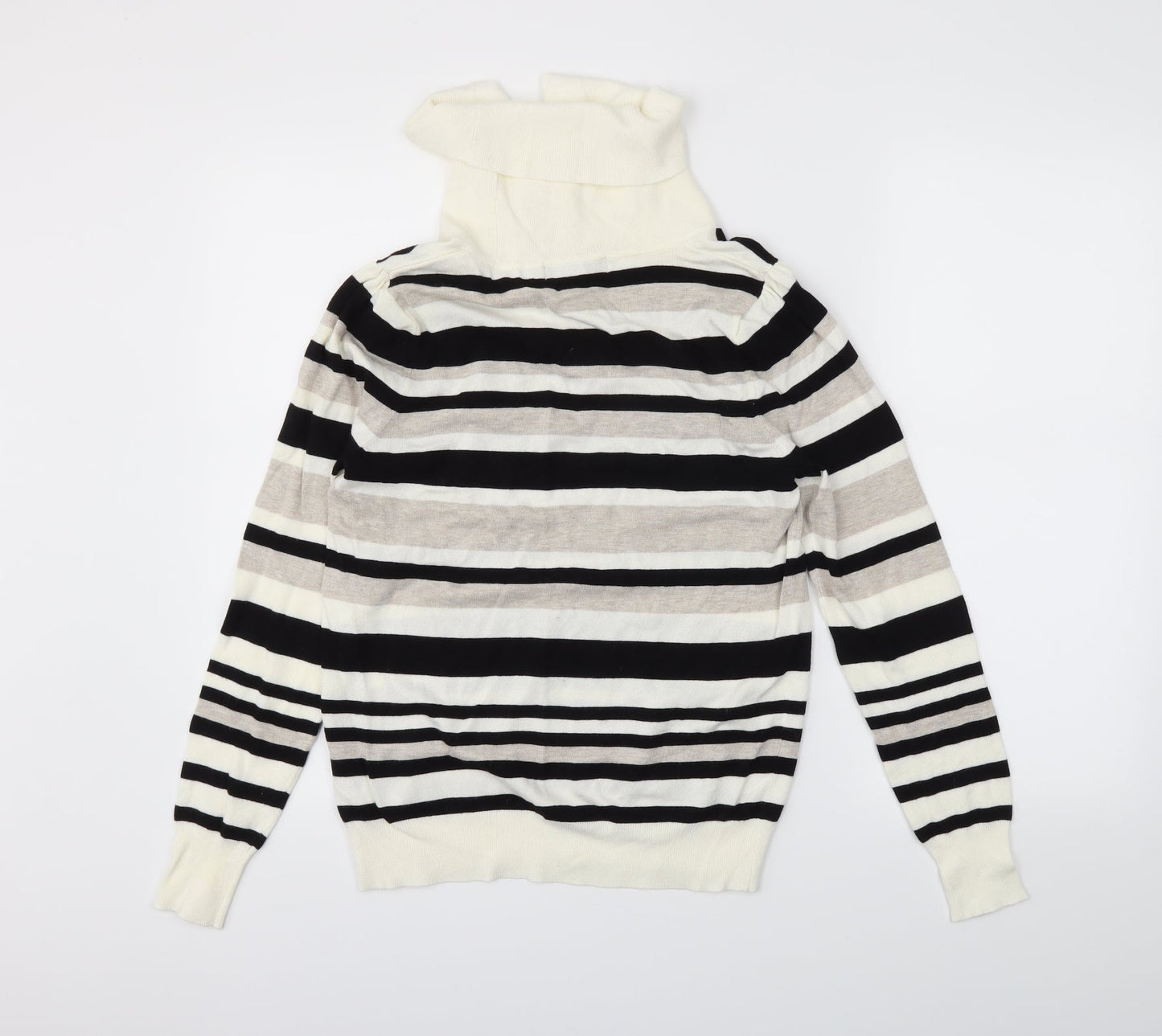 M&S Womens Ivory Striped  Pullover Jumper Size 14