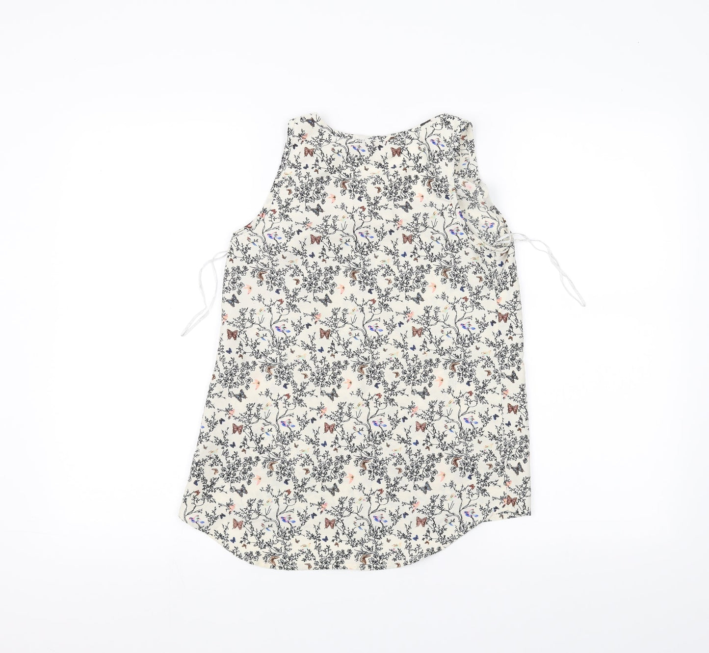 Atmosphere Womens White Floral  Basic Tank Size 6