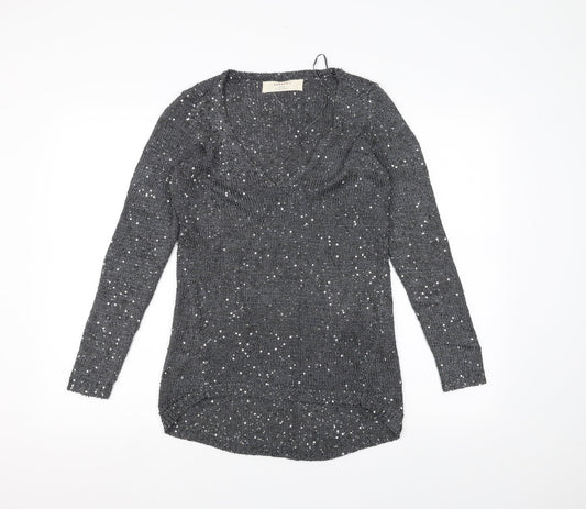Zara Knit Womens Grey  Knit Pullover Jumper Size S