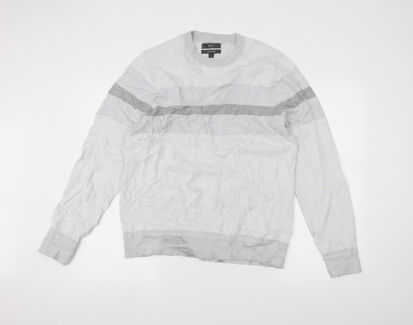 Marks and Spencer Womens White   Pullover Jumper Size M