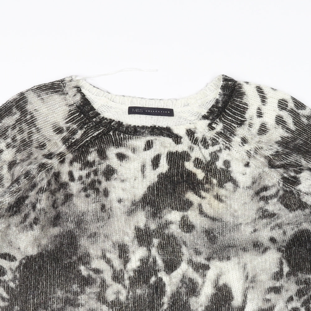 Marks and Spencer Womens White   Pullover Jumper Size 14