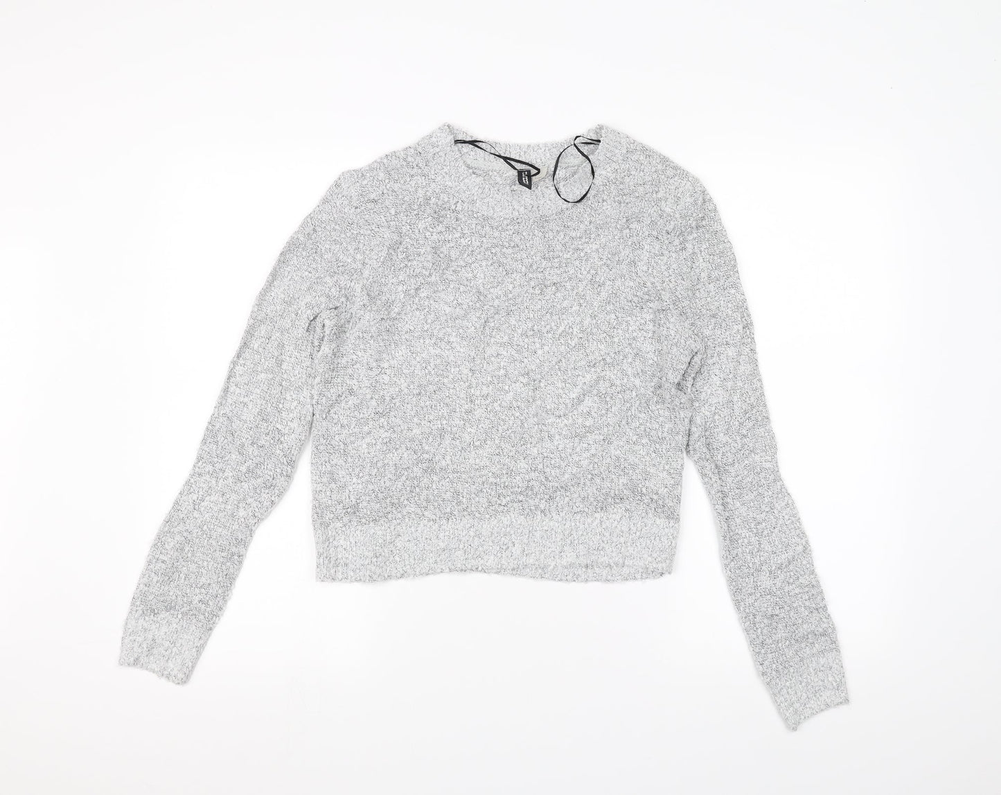 H&M Womens Grey  Knit Pullover Jumper Size S