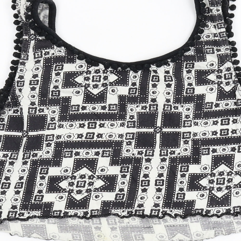 Topshop[ Womens Multicoloured Geometric  Basic Tank Size 6