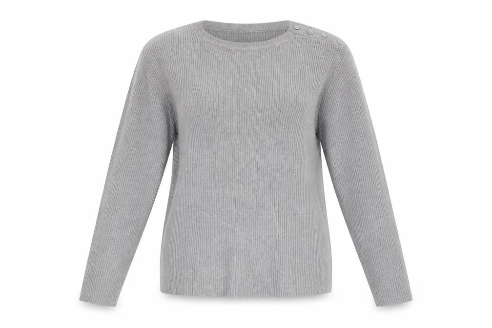 Papaya Womens Grey  Knit Pullover Jumper Size L