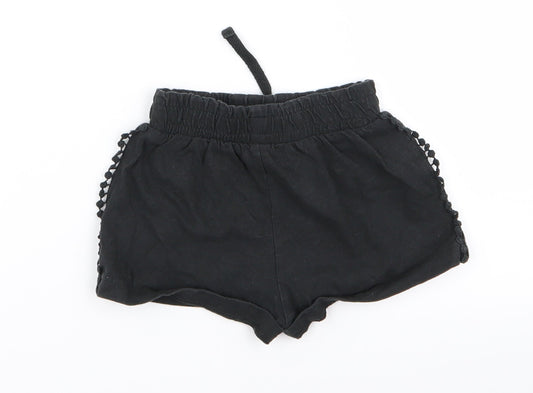 TU Girls Black   Hot Pants Shorts Size 3 Years
