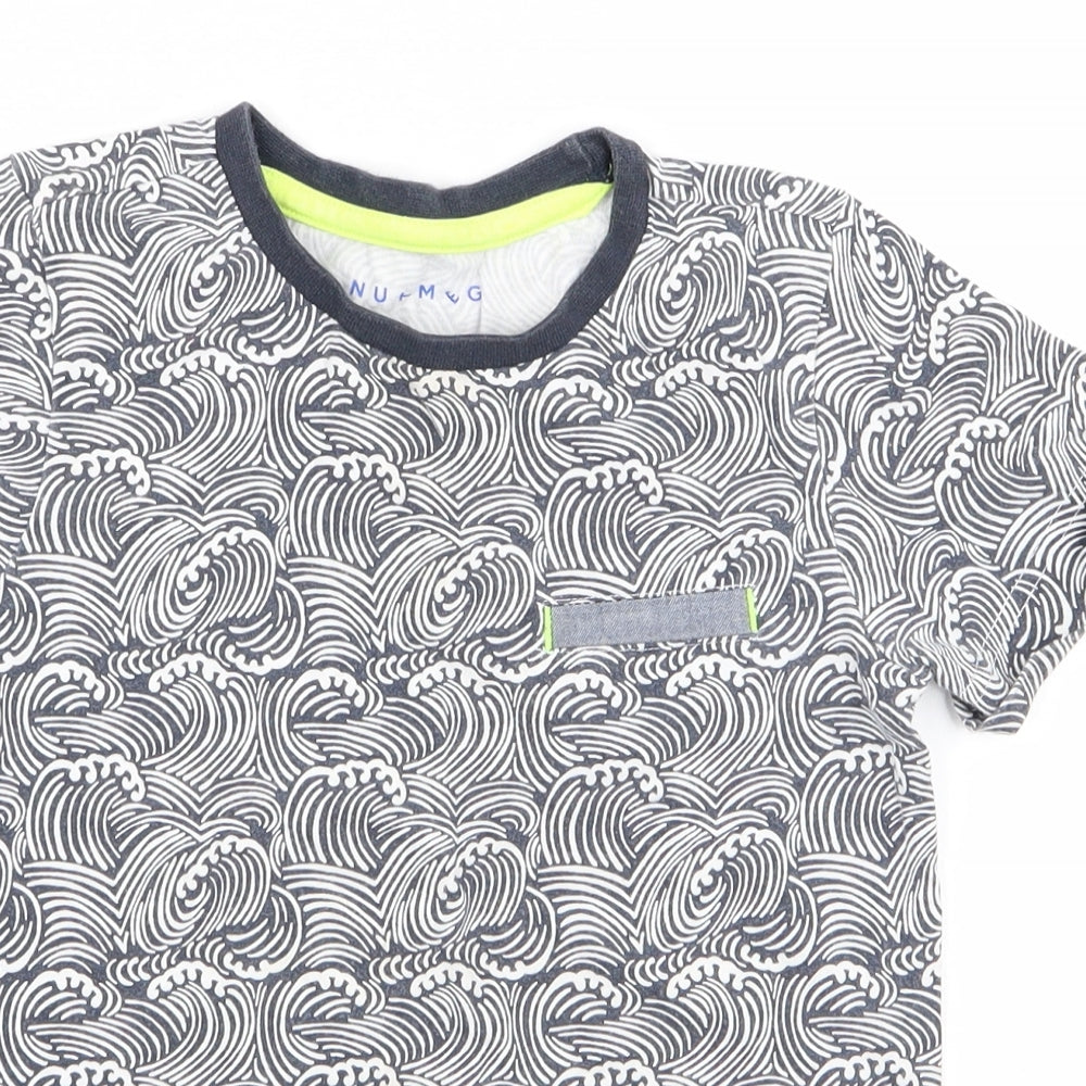 Nutmeg Boys White Animal Print  Basic T-Shirt Size 4 Years