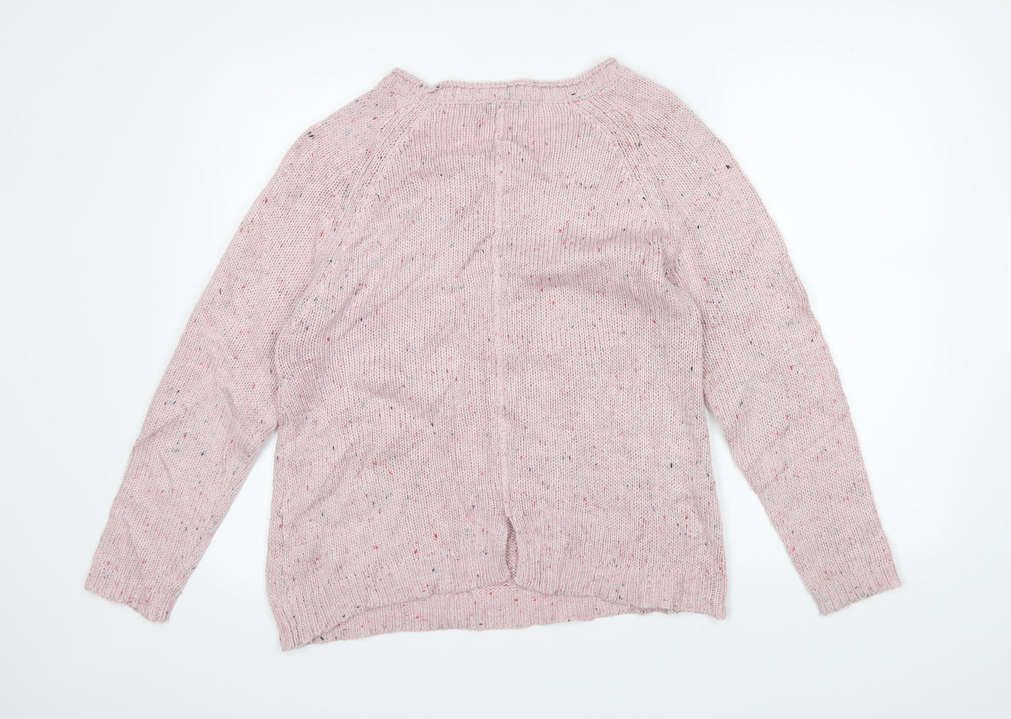 M&Co Womens Pink Herringbone  Pullover Jumper Size 14