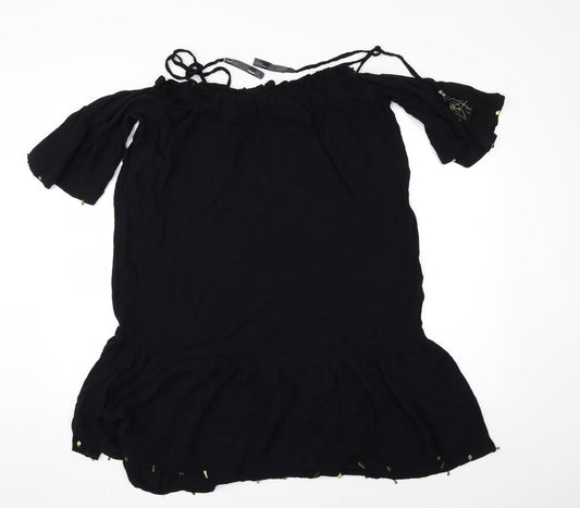 Debenhams Womens Black   Tunic Blouse Size M