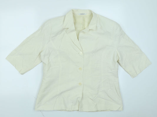 Platinum Womens White   Jacket Blazer Size 16