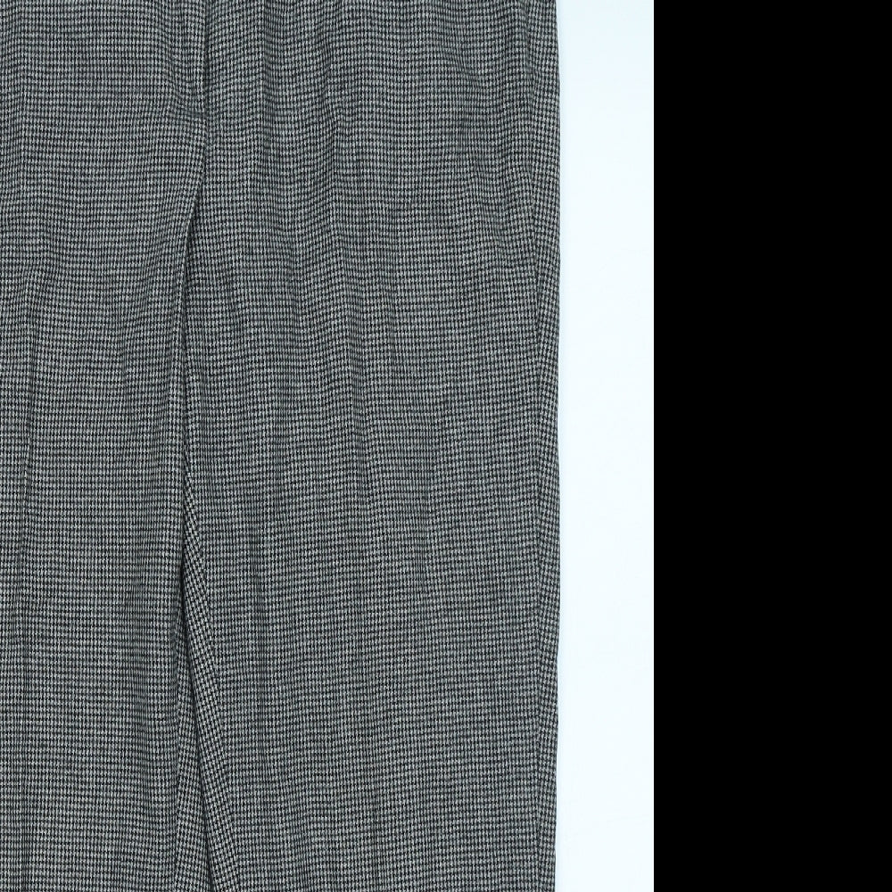 Wichele Womens Grey Houndstooth  Trousers  Size 18 L25 in