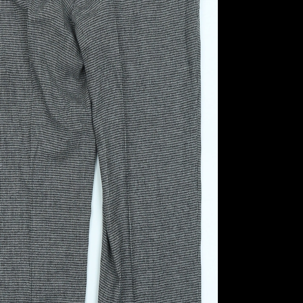 Wichele Womens Grey Houndstooth  Trousers  Size 18 L25 in