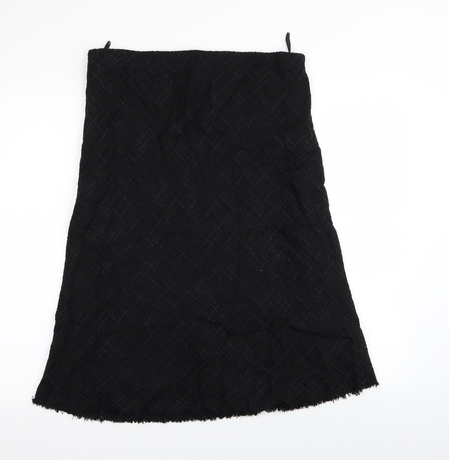 M&S Womens Black   A-Line Skirt Size 12