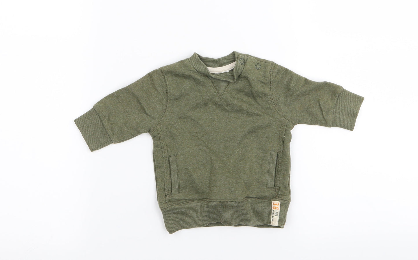 F&F Boys Green   Pullover Jumper Size 0-3 Months