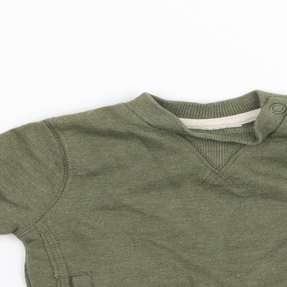 F&F Boys Green   Pullover Jumper Size 0-3 Months