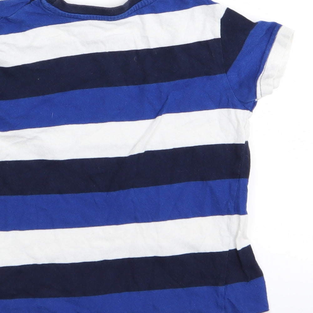 Primark Boys Blue Striped  Basic T-Shirt Size 2-3 Years