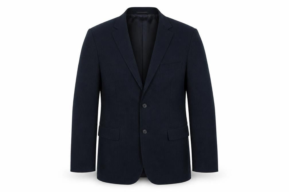 Mens 44 Chest Regular Lakeland Blue Two-Button Suit Jacket