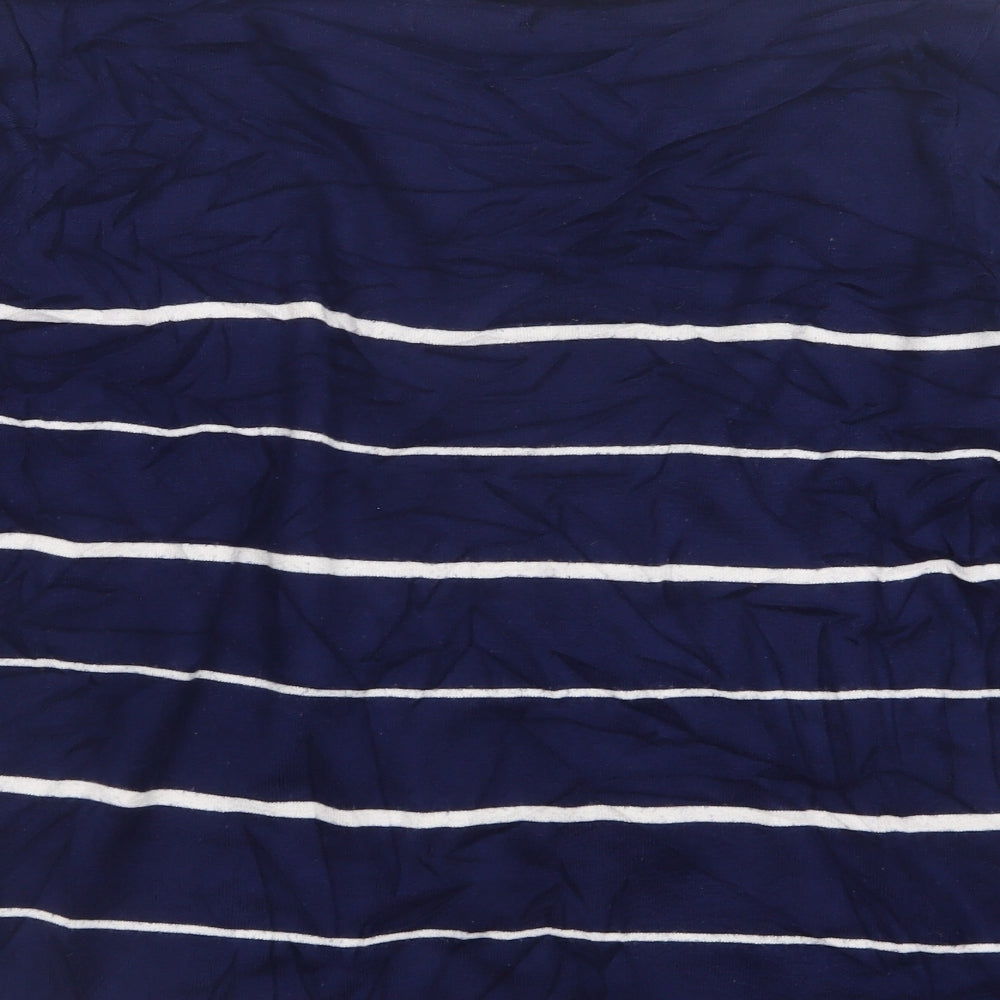 BM Womens Blue Striped  Pullover Jumper Size L