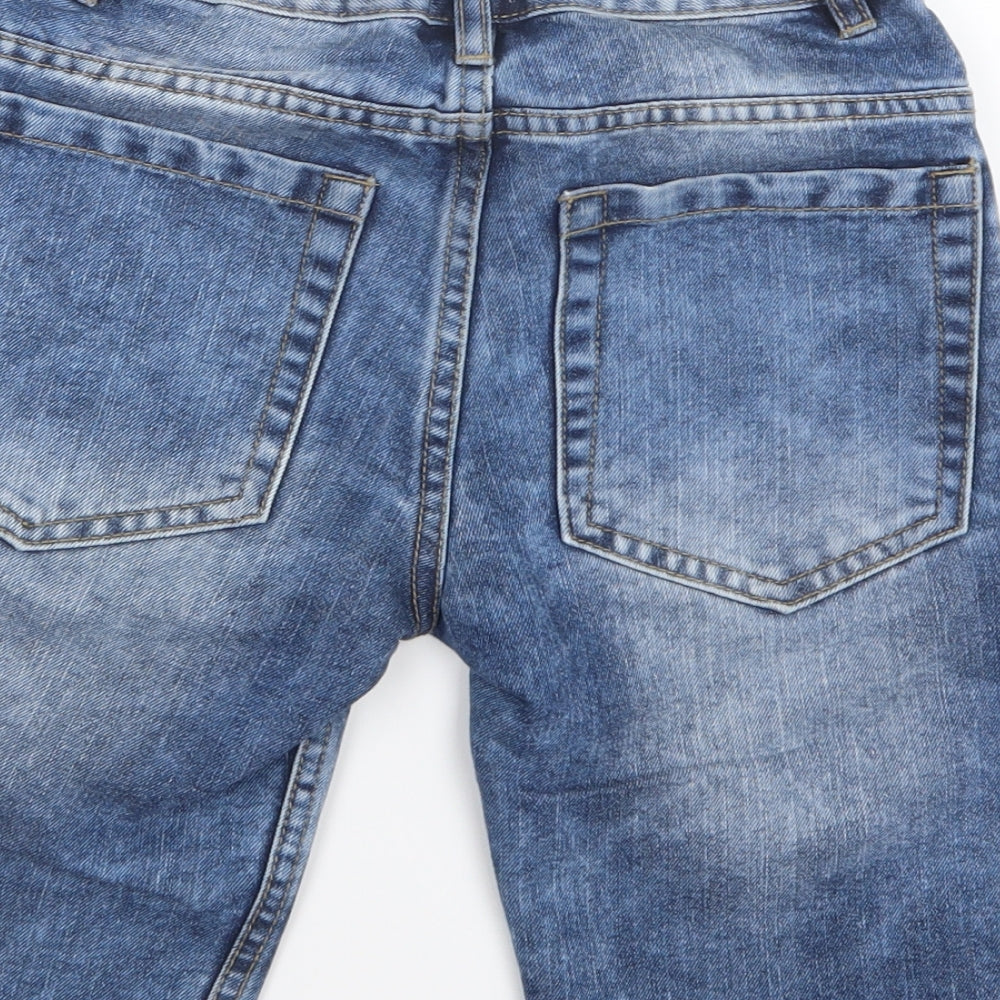 F&F Boys Blue  Denim Cropped Jeans Size 8-9 Years