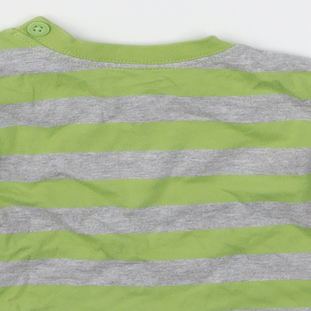 Cherokee Boys Green Striped  Basic T-Shirt Size Newborn