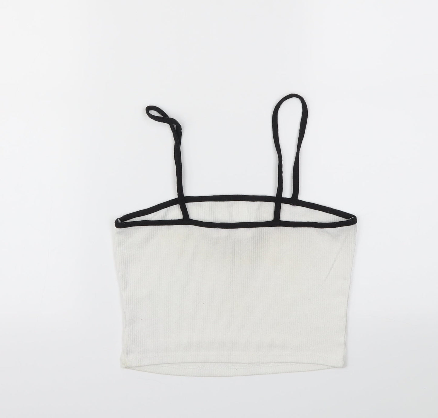 Missguided Womens White   Cropped T-Shirt Size 6