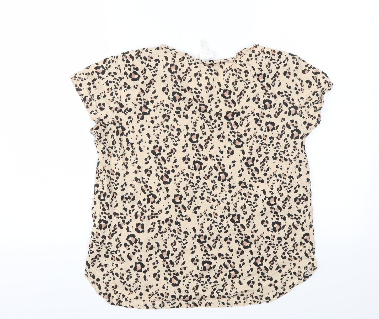 H&M Womens Brown Animal Print  Basic T-Shirt Size S