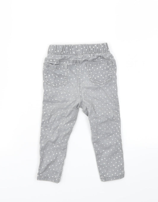 Matalan Girls Grey Argyle/Diamond  Capri Trousers Size 12-18 Months