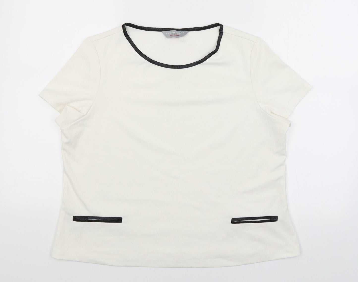Dorothy Perkins Womens White   Basic T-Shirt Size 16