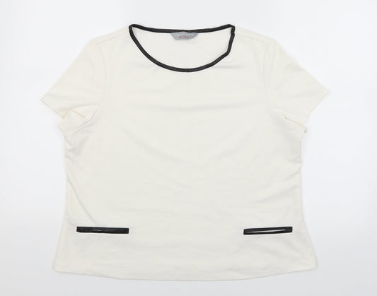 Dorothy Perkins Womens White   Basic T-Shirt Size 16
