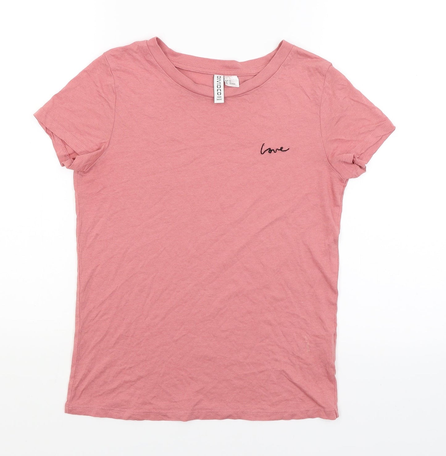 Divided Womens Pink   Basic T-Shirt Size XS