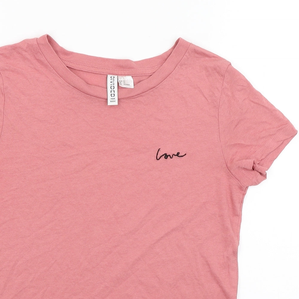Divided Womens Pink   Basic T-Shirt Size XS