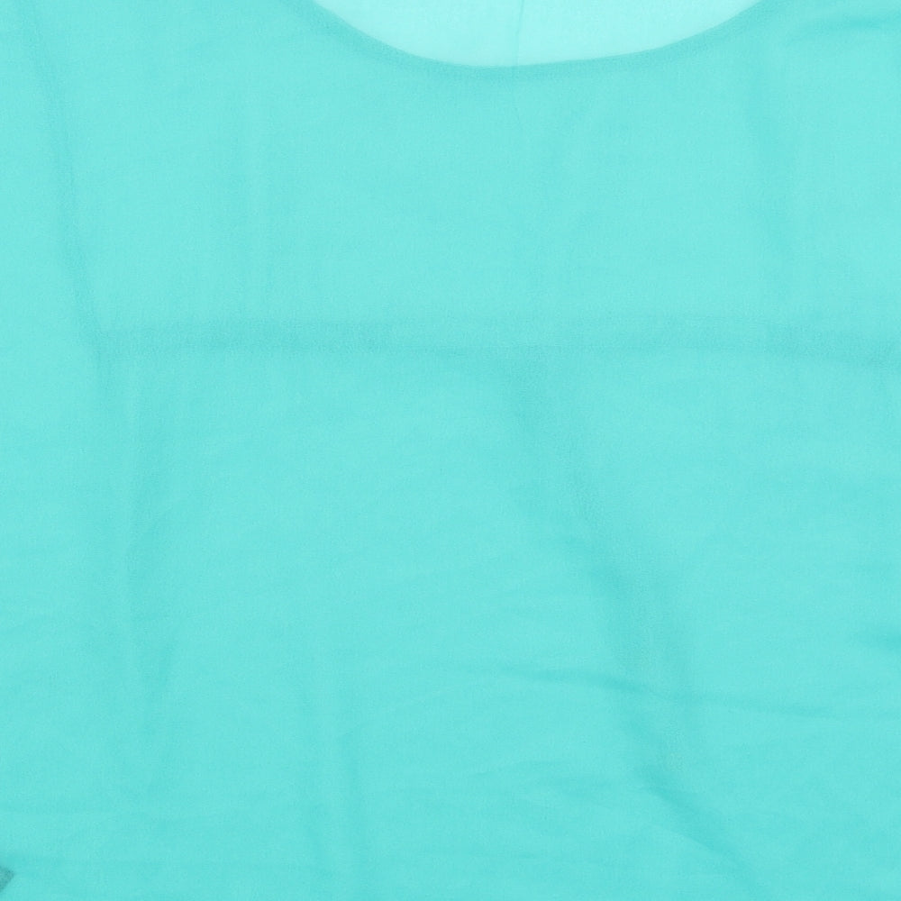 H&M Womens Green   Basic T-Shirt Size 8