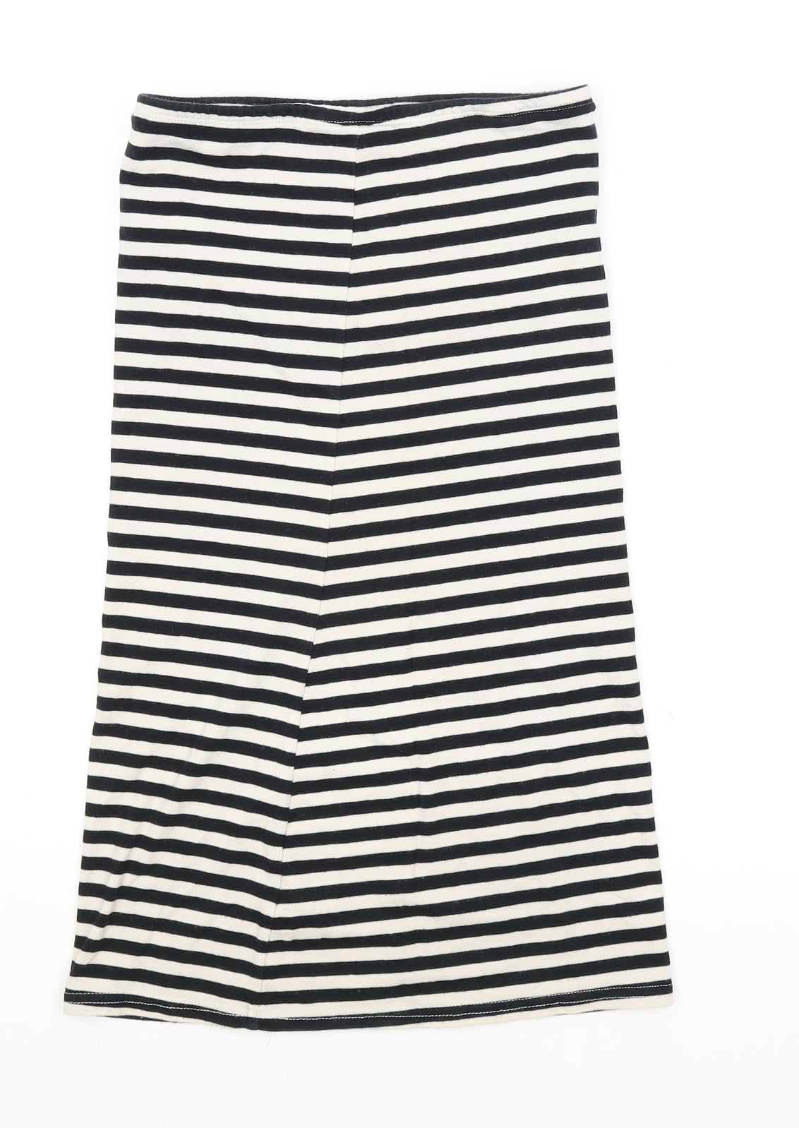 Topshop Womens Black Striped  Tunic T-Shirt Size 8