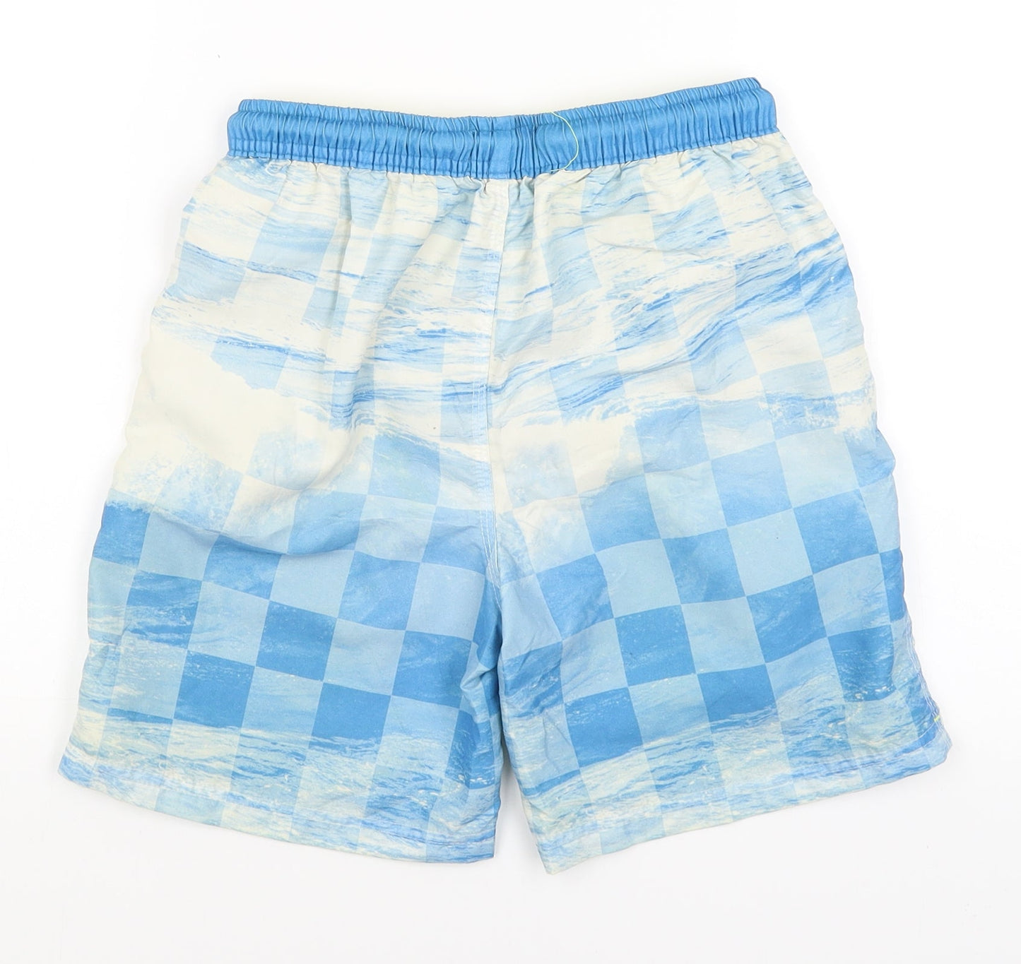 Surf Life Boys Blue Check  Utility Shorts Size 10-11 Years - Dinosaur