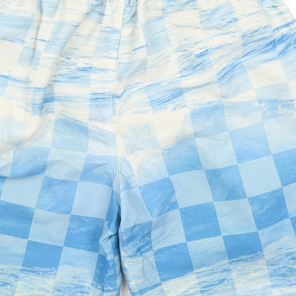 Surf Life Boys Blue Check  Utility Shorts Size 10-11 Years - Dinosaur