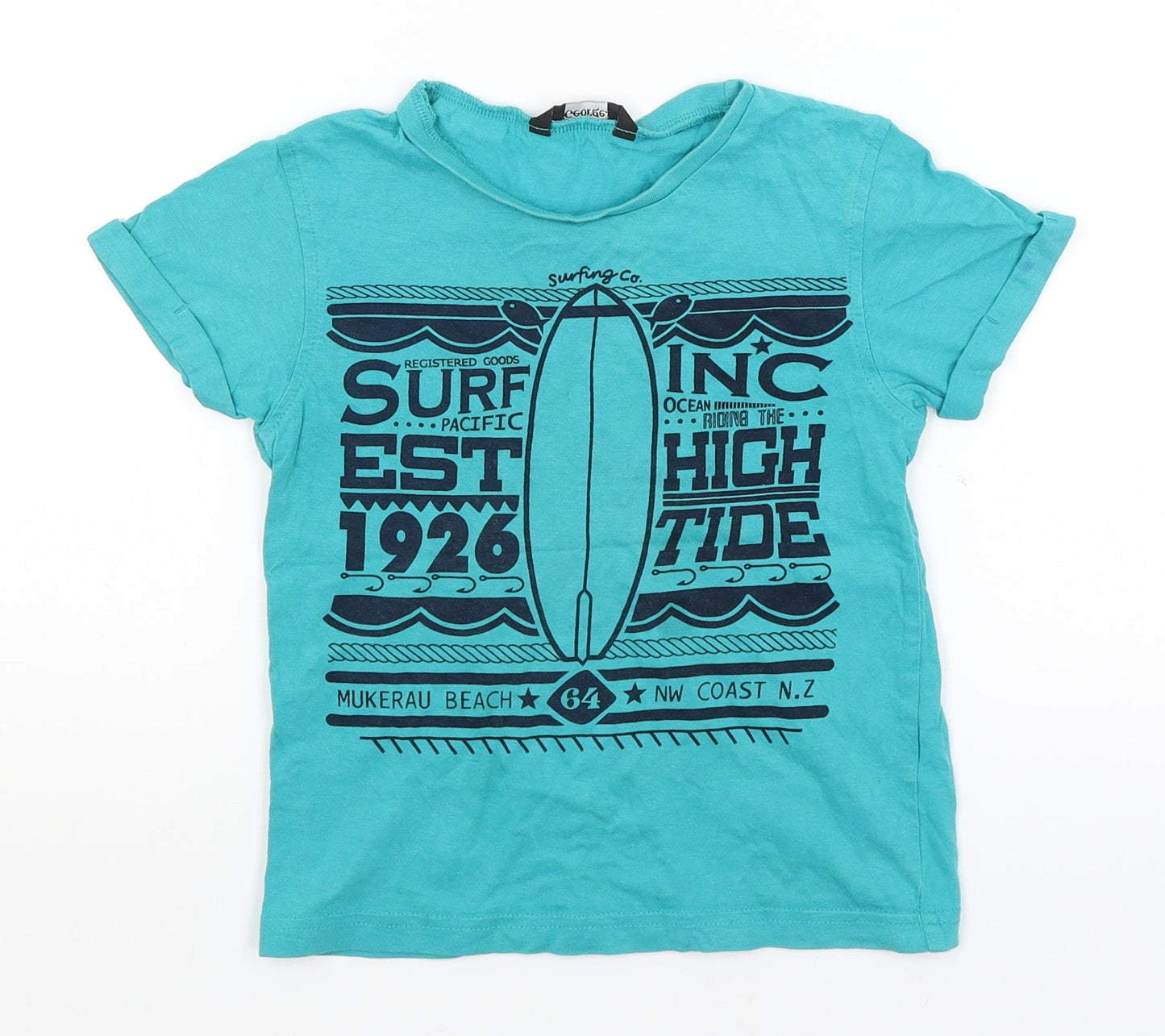 George Boys Blue   Basic T-Shirt Size 4-5 Years  - Surf