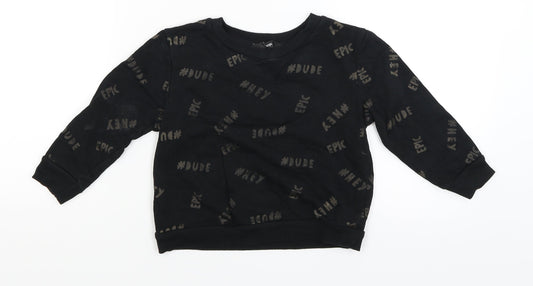 George Boys Black   Pullover Sweatshirt Size 2-3 Years  - Hashtags