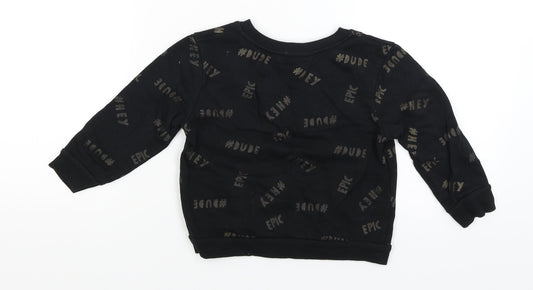 George Boys Black   Pullover Sweatshirt Size 2-3 Years  - Hashtags