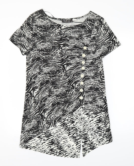 BPC Womens Black Animal Print  Bodycon  Size L